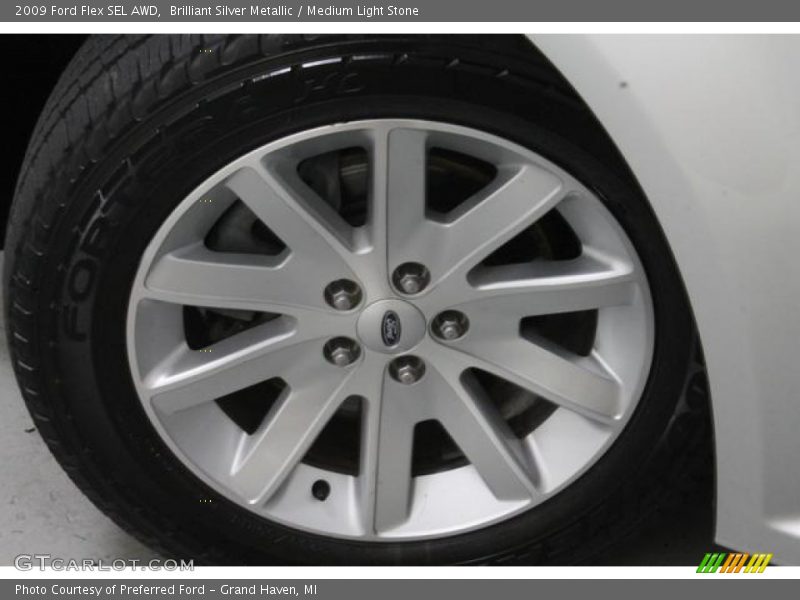 Brilliant Silver Metallic / Medium Light Stone 2009 Ford Flex SEL AWD