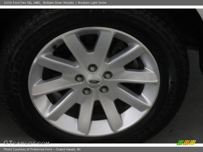 Brilliant Silver Metallic / Medium Light Stone 2009 Ford Flex SEL AWD