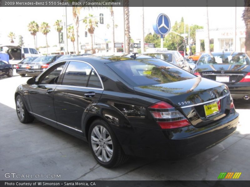Black / Savanna/Cashmere 2009 Mercedes-Benz S 550 Sedan
