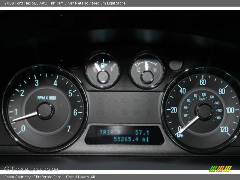 Brilliant Silver Metallic / Medium Light Stone 2009 Ford Flex SEL AWD