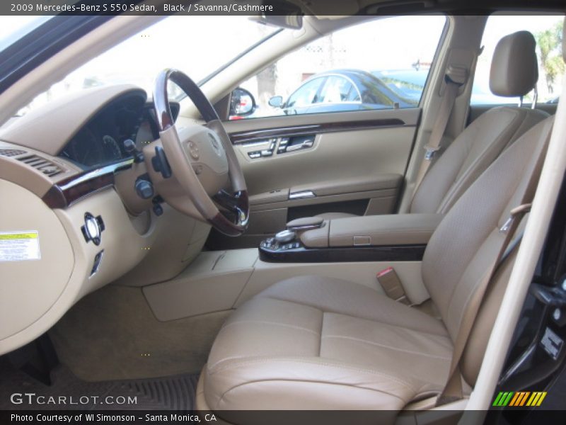 Black / Savanna/Cashmere 2009 Mercedes-Benz S 550 Sedan