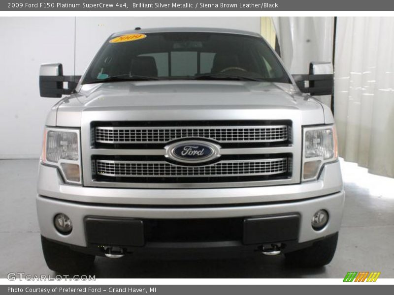 Brilliant Silver Metallic / Sienna Brown Leather/Black 2009 Ford F150 Platinum SuperCrew 4x4