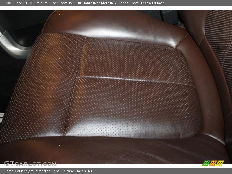 Brilliant Silver Metallic / Sienna Brown Leather/Black 2009 Ford F150 Platinum SuperCrew 4x4