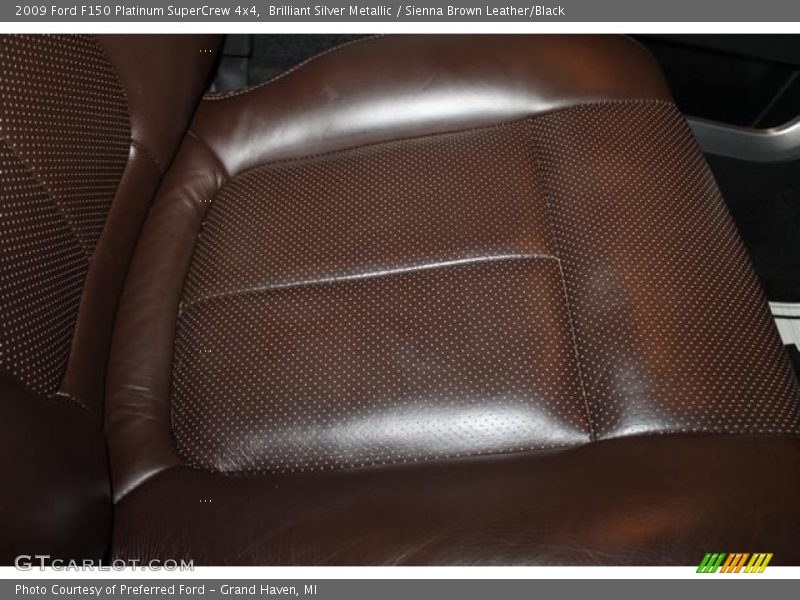 Brilliant Silver Metallic / Sienna Brown Leather/Black 2009 Ford F150 Platinum SuperCrew 4x4