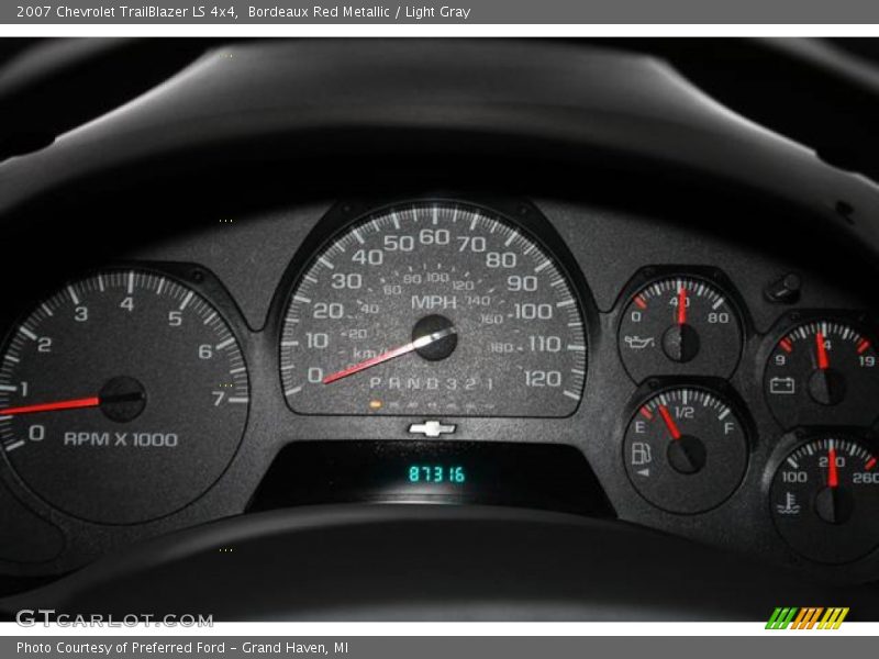 Bordeaux Red Metallic / Light Gray 2007 Chevrolet TrailBlazer LS 4x4