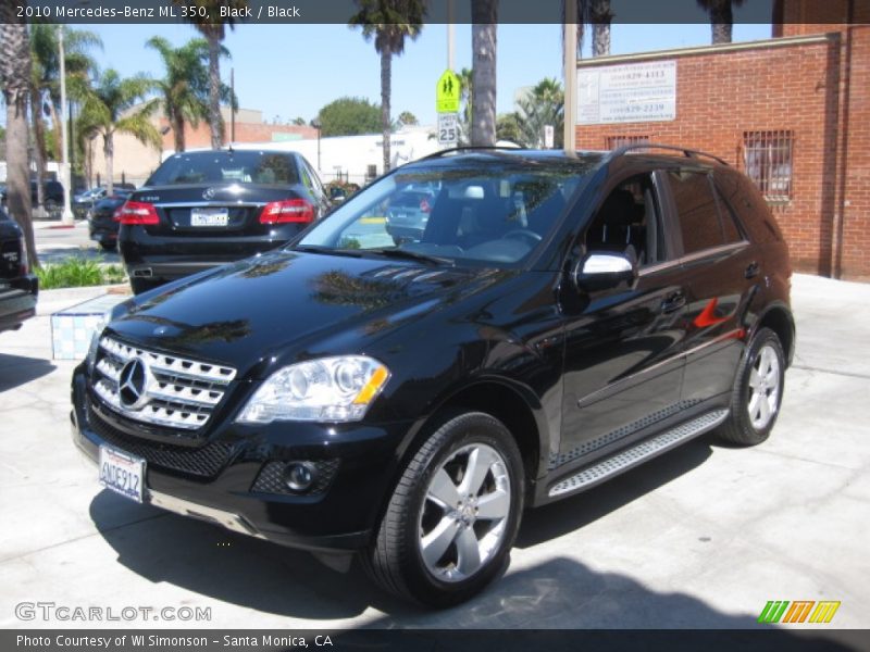Black / Black 2010 Mercedes-Benz ML 350