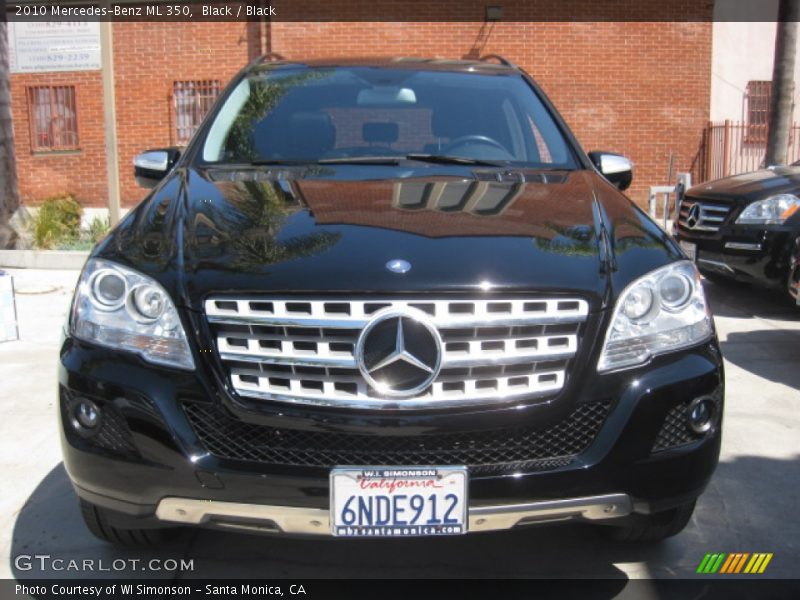Black / Black 2010 Mercedes-Benz ML 350