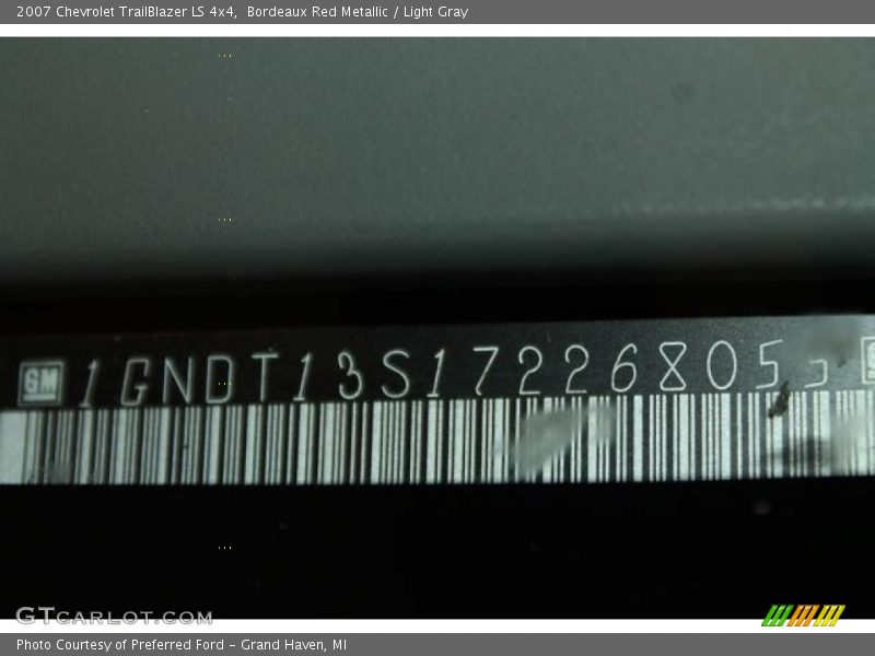 Bordeaux Red Metallic / Light Gray 2007 Chevrolet TrailBlazer LS 4x4