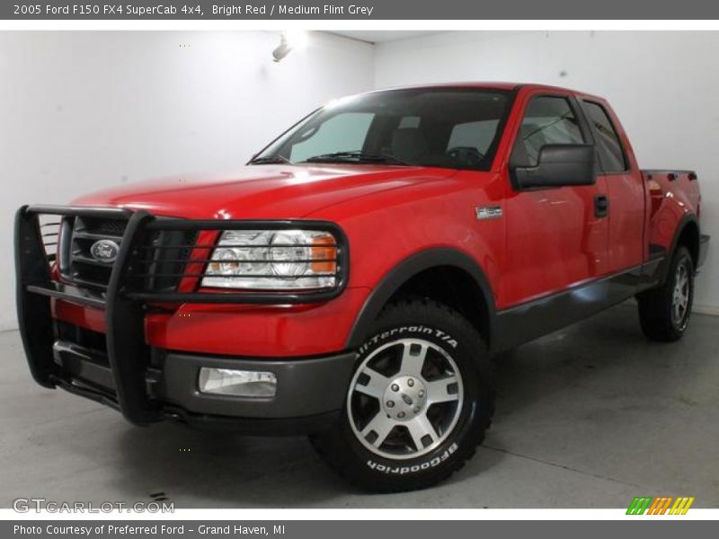 Bright Red / Medium Flint Grey 2005 Ford F150 FX4 SuperCab 4x4