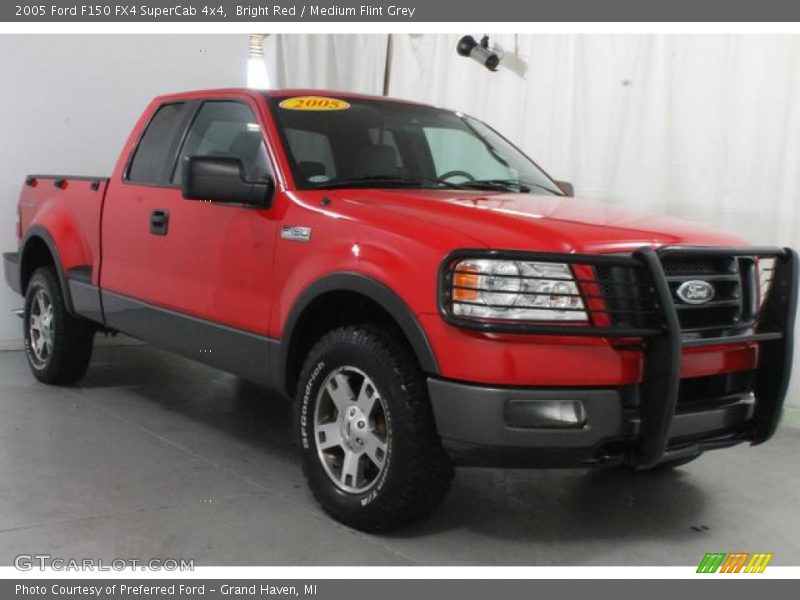 Bright Red / Medium Flint Grey 2005 Ford F150 FX4 SuperCab 4x4