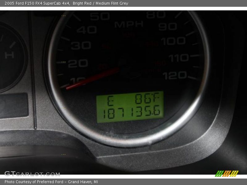 Bright Red / Medium Flint Grey 2005 Ford F150 FX4 SuperCab 4x4