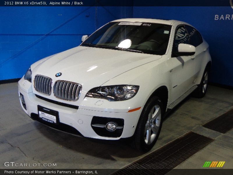 Alpine White / Black 2012 BMW X6 xDrive50i