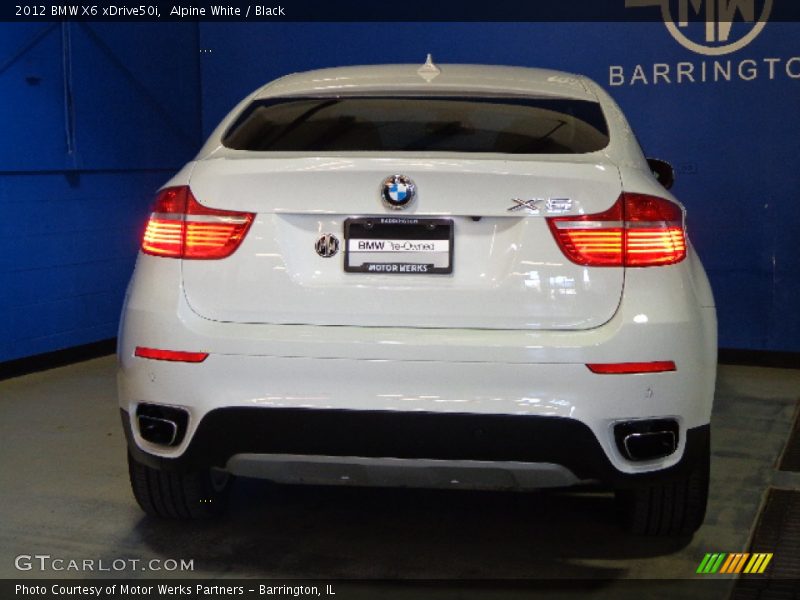 Alpine White / Black 2012 BMW X6 xDrive50i