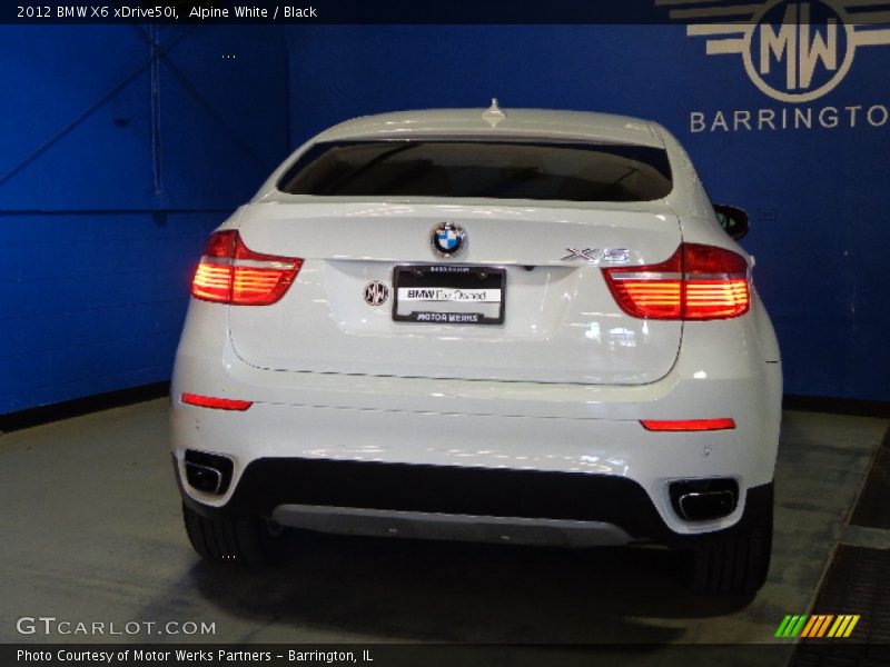 Alpine White / Black 2012 BMW X6 xDrive50i