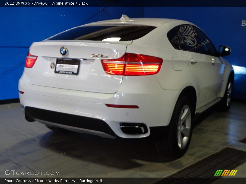 Alpine White / Black 2012 BMW X6 xDrive50i