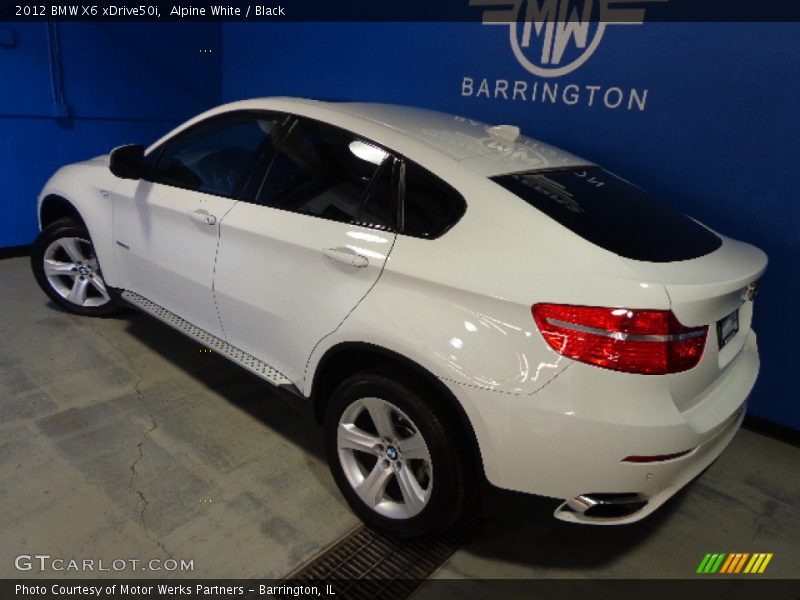 Alpine White / Black 2012 BMW X6 xDrive50i