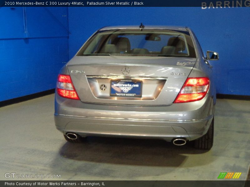 Palladium Silver Metallic / Black 2010 Mercedes-Benz C 300 Luxury 4Matic