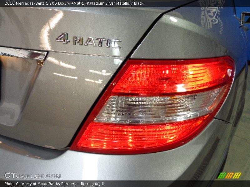 Palladium Silver Metallic / Black 2010 Mercedes-Benz C 300 Luxury 4Matic