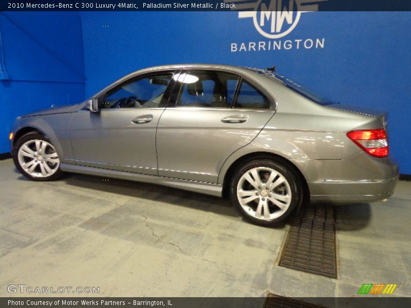 Palladium Silver Metallic / Black 2010 Mercedes-Benz C 300 Luxury 4Matic