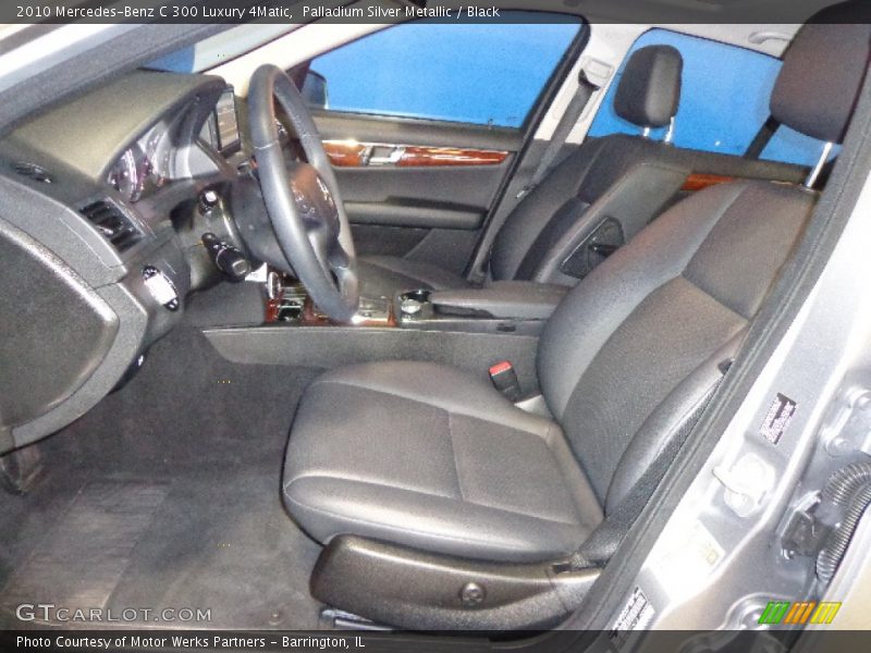 Palladium Silver Metallic / Black 2010 Mercedes-Benz C 300 Luxury 4Matic