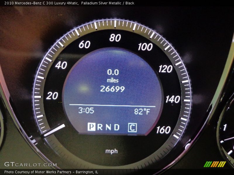 Palladium Silver Metallic / Black 2010 Mercedes-Benz C 300 Luxury 4Matic