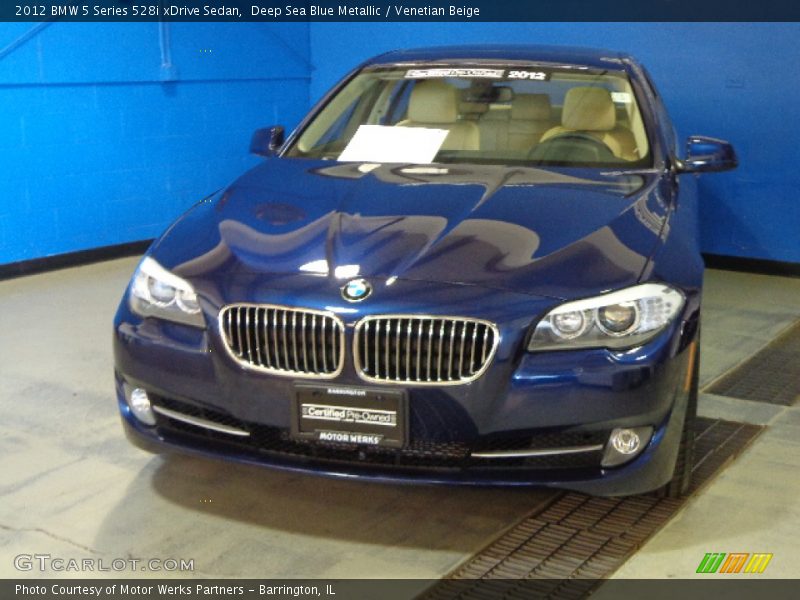 Deep Sea Blue Metallic / Venetian Beige 2012 BMW 5 Series 528i xDrive Sedan