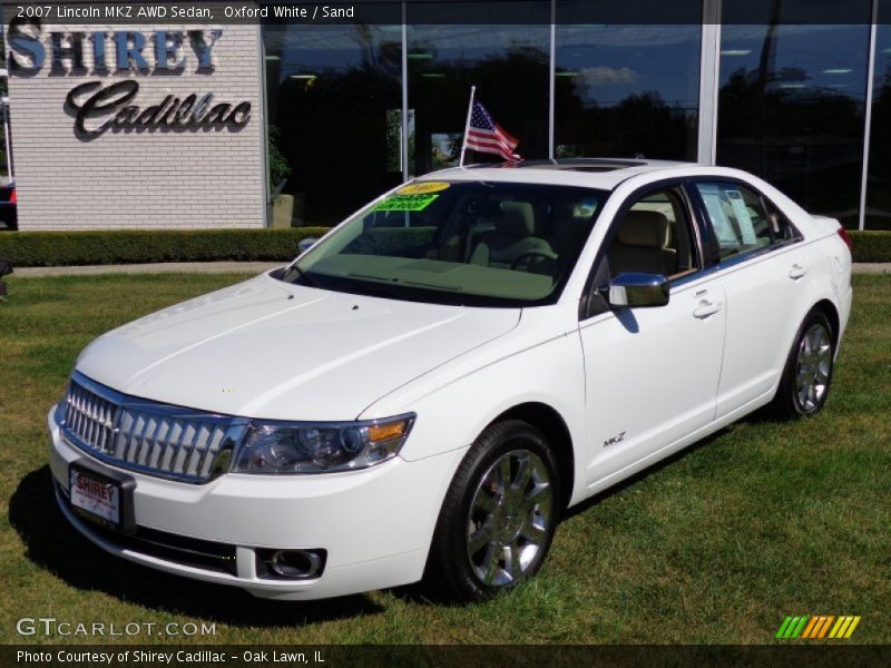 Oxford White / Sand 2007 Lincoln MKZ AWD Sedan