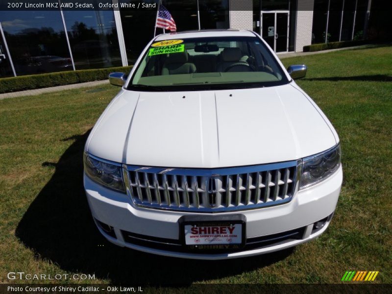 Oxford White / Sand 2007 Lincoln MKZ AWD Sedan
