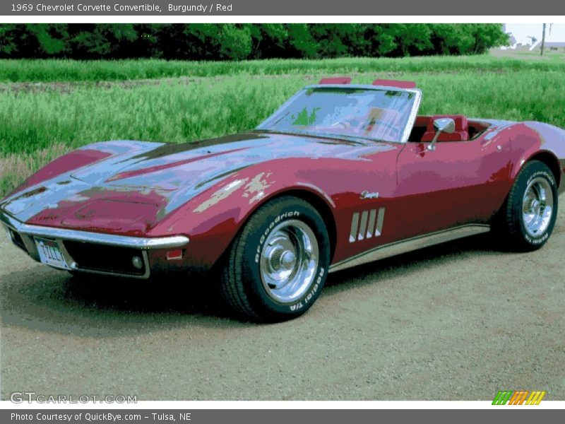 Burgundy / Red 1969 Chevrolet Corvette Convertible