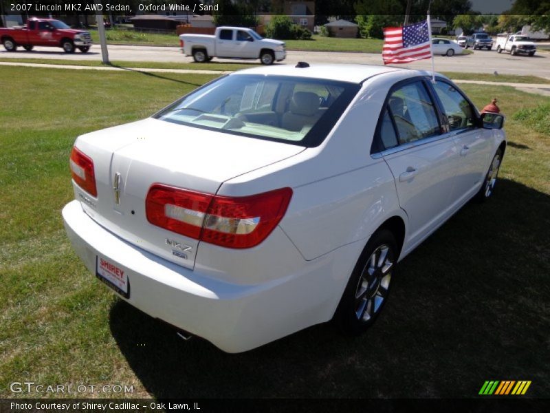 Oxford White / Sand 2007 Lincoln MKZ AWD Sedan