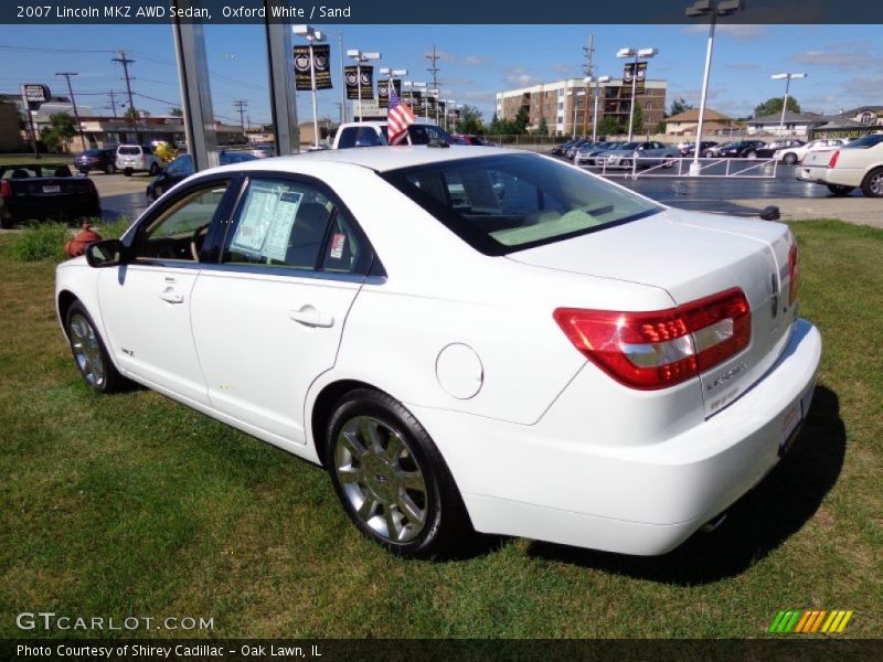 Oxford White / Sand 2007 Lincoln MKZ AWD Sedan