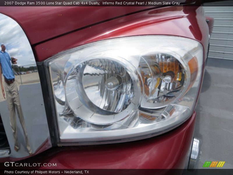 Inferno Red Crystal Pearl / Medium Slate Gray 2007 Dodge Ram 3500 Lone Star Quad Cab 4x4 Dually