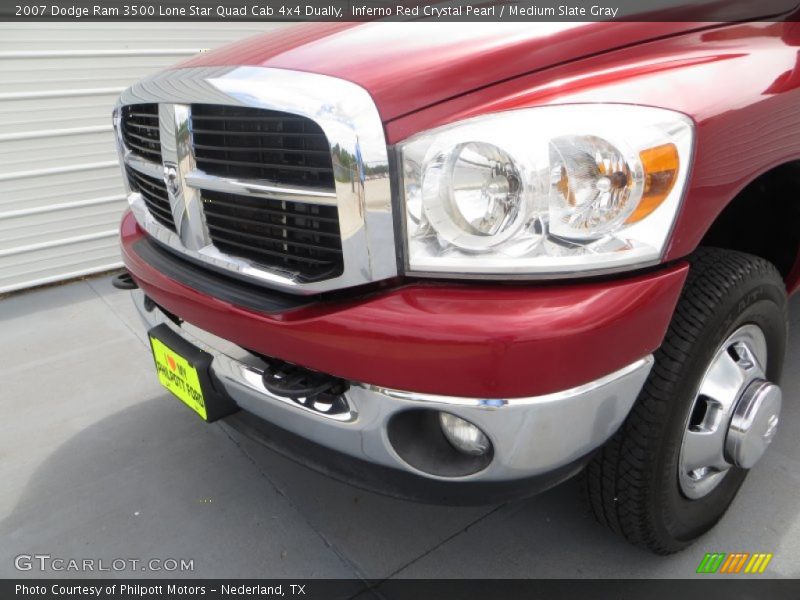 Inferno Red Crystal Pearl / Medium Slate Gray 2007 Dodge Ram 3500 Lone Star Quad Cab 4x4 Dually