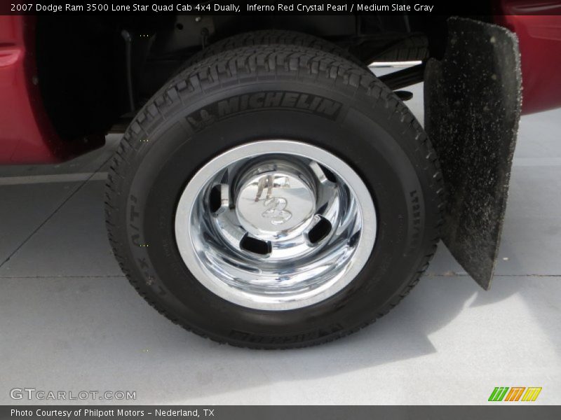 Inferno Red Crystal Pearl / Medium Slate Gray 2007 Dodge Ram 3500 Lone Star Quad Cab 4x4 Dually