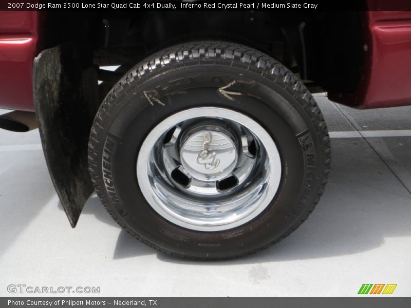 Inferno Red Crystal Pearl / Medium Slate Gray 2007 Dodge Ram 3500 Lone Star Quad Cab 4x4 Dually