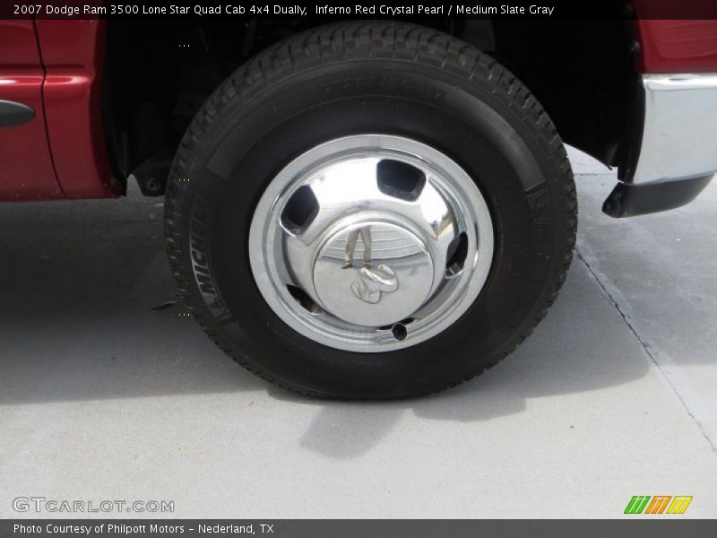 Inferno Red Crystal Pearl / Medium Slate Gray 2007 Dodge Ram 3500 Lone Star Quad Cab 4x4 Dually