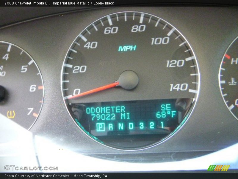 Imperial Blue Metallic / Ebony Black 2008 Chevrolet Impala LT