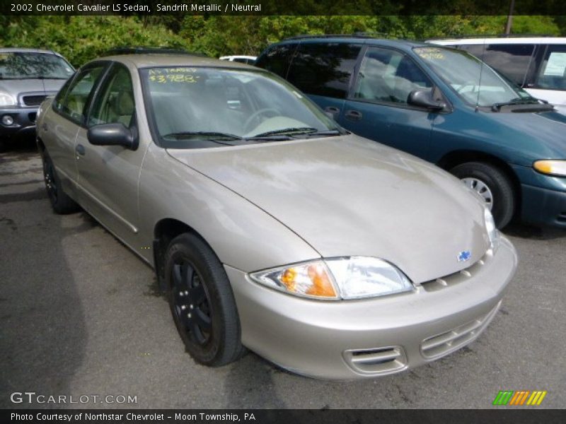 Sandrift Metallic / Neutral 2002 Chevrolet Cavalier LS Sedan