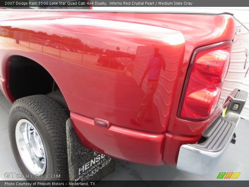 Inferno Red Crystal Pearl / Medium Slate Gray 2007 Dodge Ram 3500 Lone Star Quad Cab 4x4 Dually