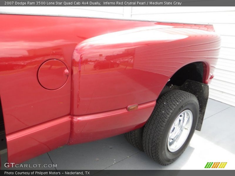 Inferno Red Crystal Pearl / Medium Slate Gray 2007 Dodge Ram 3500 Lone Star Quad Cab 4x4 Dually