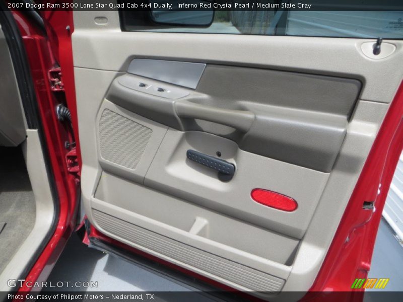 Inferno Red Crystal Pearl / Medium Slate Gray 2007 Dodge Ram 3500 Lone Star Quad Cab 4x4 Dually