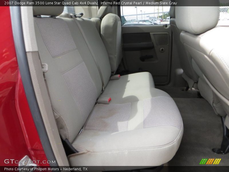 Inferno Red Crystal Pearl / Medium Slate Gray 2007 Dodge Ram 3500 Lone Star Quad Cab 4x4 Dually