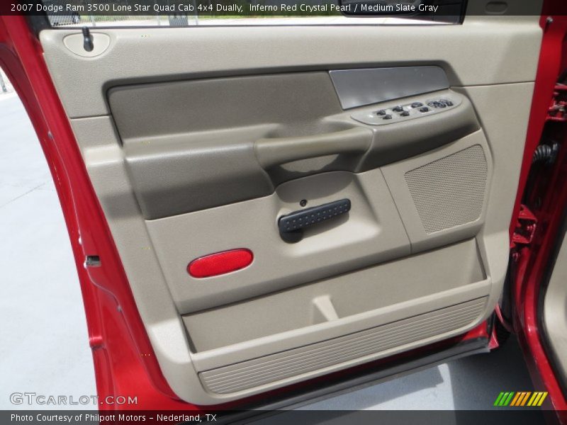 Inferno Red Crystal Pearl / Medium Slate Gray 2007 Dodge Ram 3500 Lone Star Quad Cab 4x4 Dually