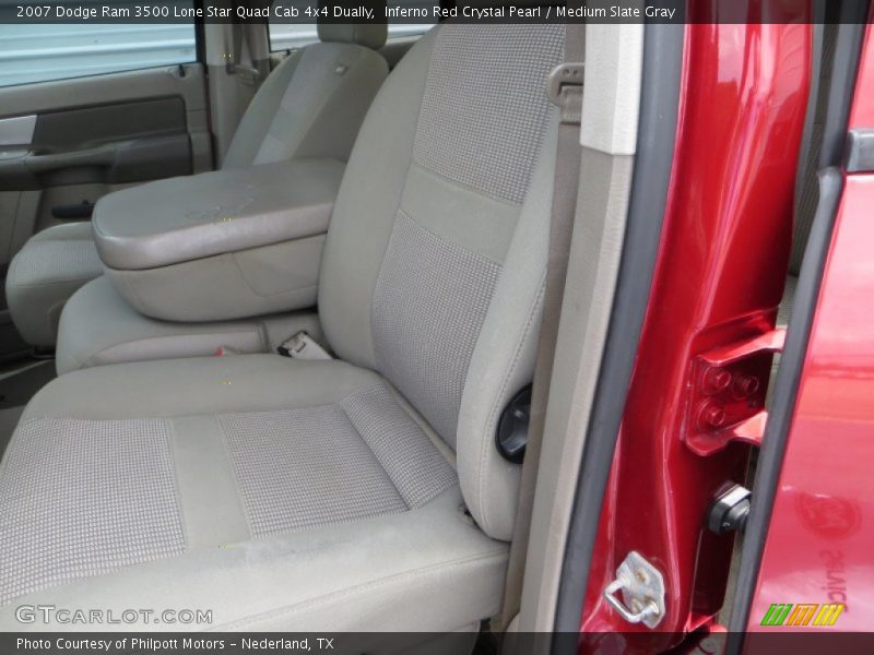Inferno Red Crystal Pearl / Medium Slate Gray 2007 Dodge Ram 3500 Lone Star Quad Cab 4x4 Dually