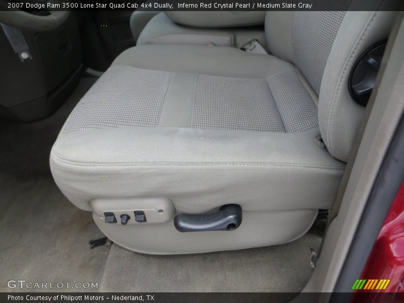 Inferno Red Crystal Pearl / Medium Slate Gray 2007 Dodge Ram 3500 Lone Star Quad Cab 4x4 Dually