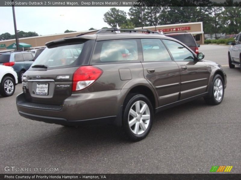 Deep Bronze Metallic / Warm Ivory 2008 Subaru Outback 2.5i Limited Wagon