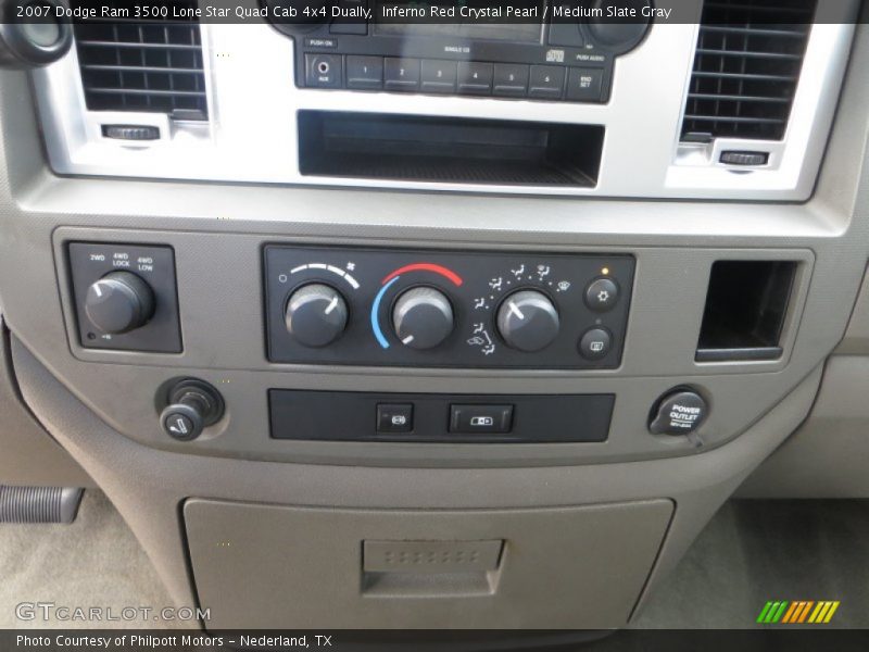 Inferno Red Crystal Pearl / Medium Slate Gray 2007 Dodge Ram 3500 Lone Star Quad Cab 4x4 Dually