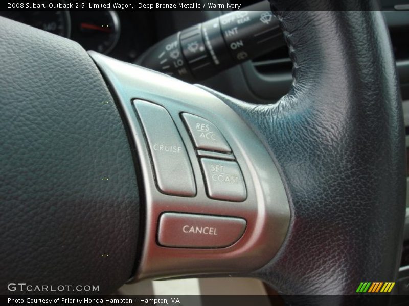 Deep Bronze Metallic / Warm Ivory 2008 Subaru Outback 2.5i Limited Wagon