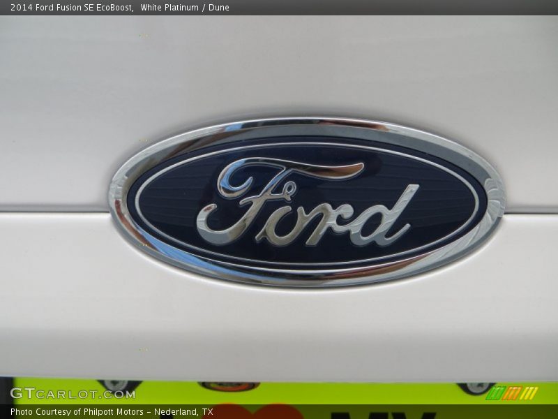 White Platinum / Dune 2014 Ford Fusion SE EcoBoost