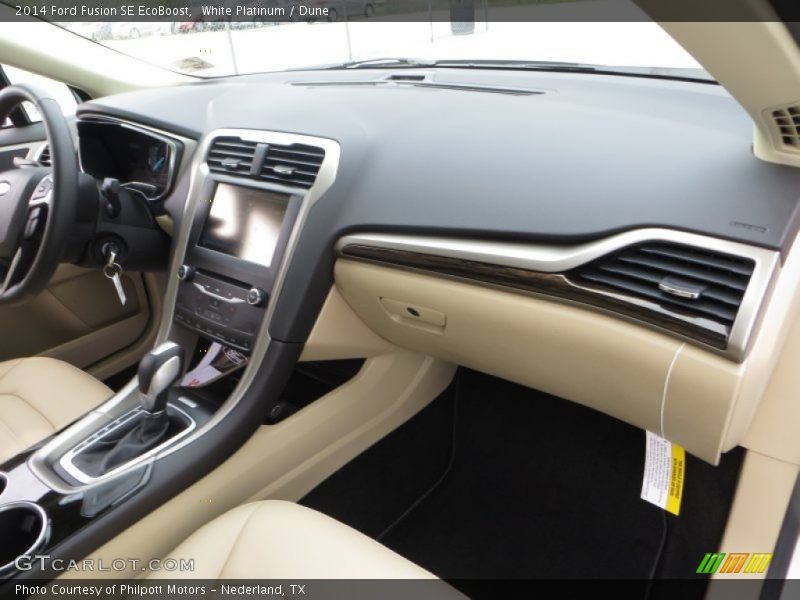 White Platinum / Dune 2014 Ford Fusion SE EcoBoost